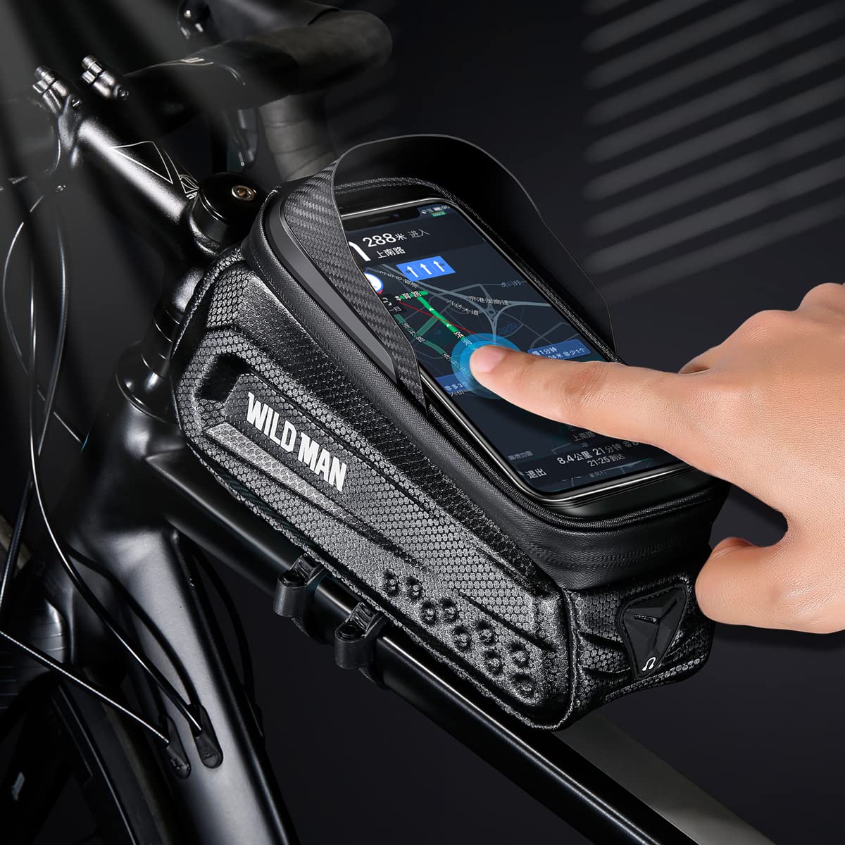 WILD MAN クイックリリース 防雨 自転車ハンドルバーバッグ 自転車 WILD MAN クイックリリース 防雨 自転車ハンドルバーバッグ